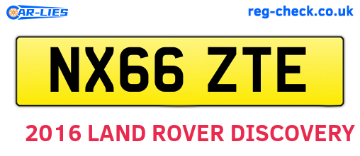 NX66ZTE are the vehicle registration plates.