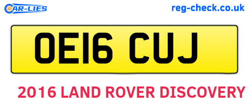 OE16CUJ are the vehicle registration plates.