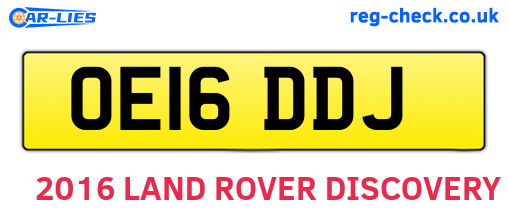 OE16DDJ are the vehicle registration plates.