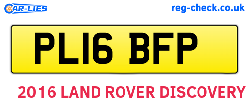PL16BFP are the vehicle registration plates.