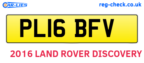 PL16BFV are the vehicle registration plates.