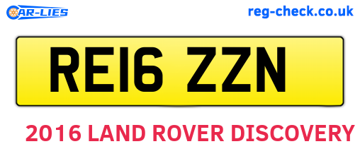 RE16ZZN are the vehicle registration plates.