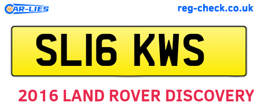 SL16KWS are the vehicle registration plates.