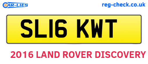 SL16KWT are the vehicle registration plates.