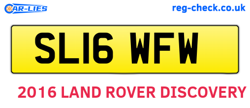 SL16WFW are the vehicle registration plates.