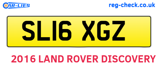 SL16XGZ are the vehicle registration plates.
