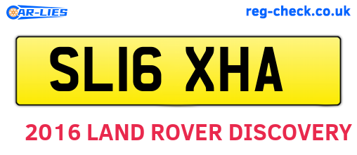 SL16XHA are the vehicle registration plates.