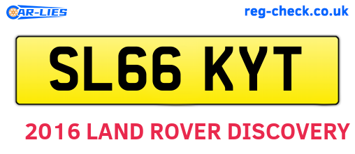 SL66KYT are the vehicle registration plates.