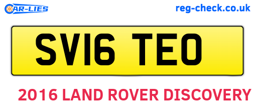 SV16TEO are the vehicle registration plates.