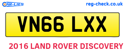 VN66LXX are the vehicle registration plates.