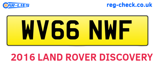 WV66NWF are the vehicle registration plates.