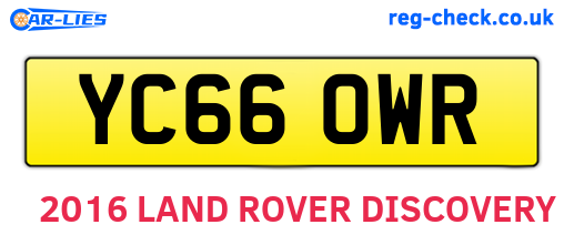 YC66OWR are the vehicle registration plates.