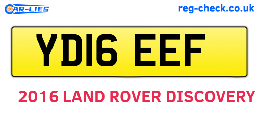 YD16EEF are the vehicle registration plates.