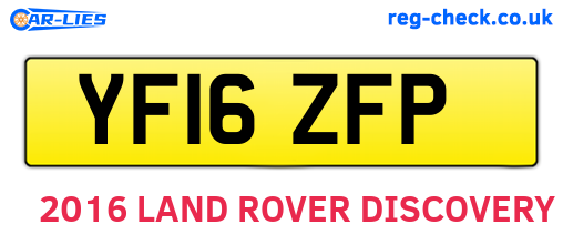 YF16ZFP are the vehicle registration plates.