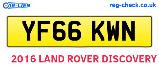 YF66KWN are the vehicle registration plates.