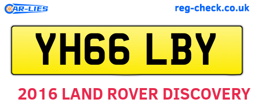 YH66LBY are the vehicle registration plates.
