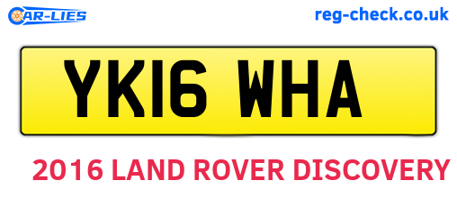 YK16WHA are the vehicle registration plates.