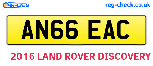 AN66EAC are the vehicle registration plates.