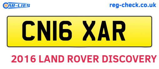 CN16XAR are the vehicle registration plates.