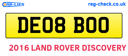 DE08BOO are the vehicle registration plates.