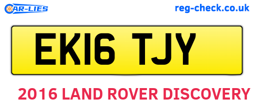 EK16TJY are the vehicle registration plates.