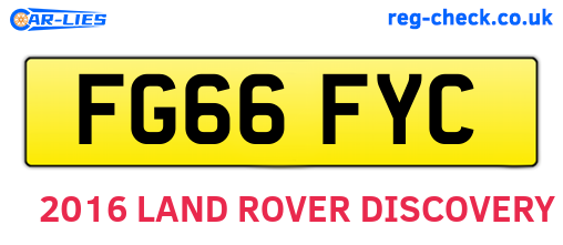 FG66FYC are the vehicle registration plates.
