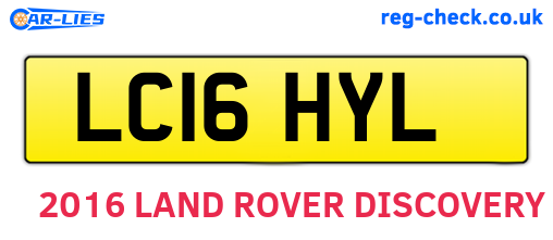 LC16HYL are the vehicle registration plates.