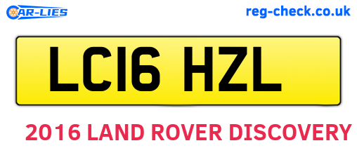 LC16HZL are the vehicle registration plates.