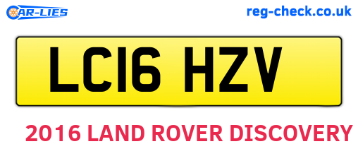LC16HZV are the vehicle registration plates.