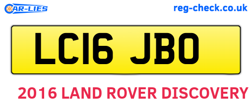 LC16JBO are the vehicle registration plates.