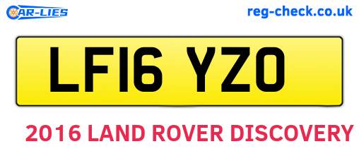 LF16YZO are the vehicle registration plates.