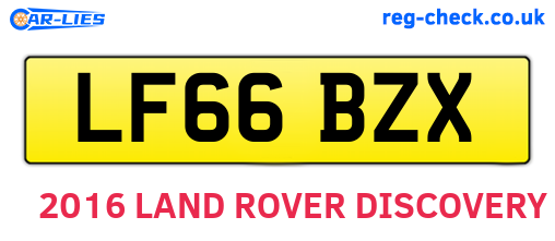 LF66BZX are the vehicle registration plates.