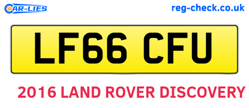 LF66CFU are the vehicle registration plates.