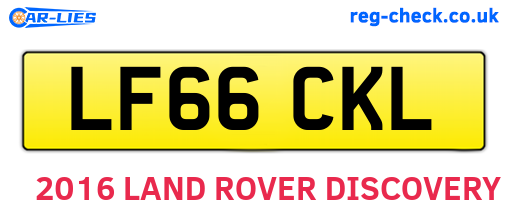 LF66CKL are the vehicle registration plates.