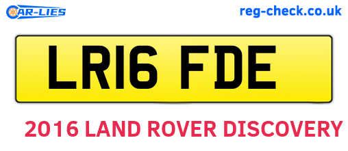 LR16FDE are the vehicle registration plates.