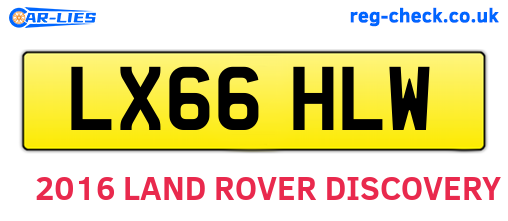 LX66HLW are the vehicle registration plates.