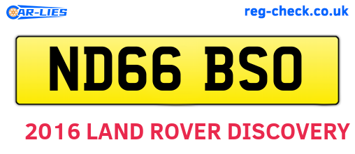 ND66BSO are the vehicle registration plates.