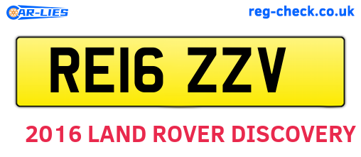 RE16ZZV are the vehicle registration plates.