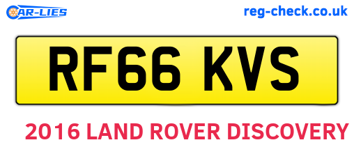 RF66KVS are the vehicle registration plates.