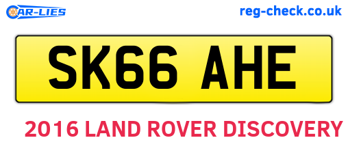 SK66AHE are the vehicle registration plates.