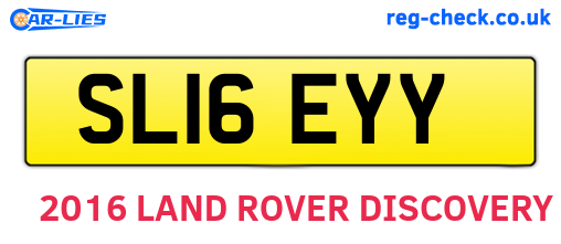 SL16EYY are the vehicle registration plates.