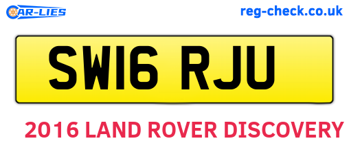 SW16RJU are the vehicle registration plates.