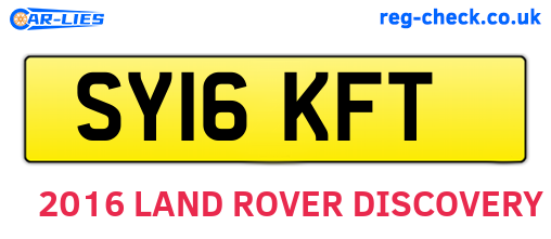 SY16KFT are the vehicle registration plates.