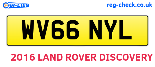 WV66NYL are the vehicle registration plates.