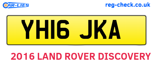 YH16JKA are the vehicle registration plates.