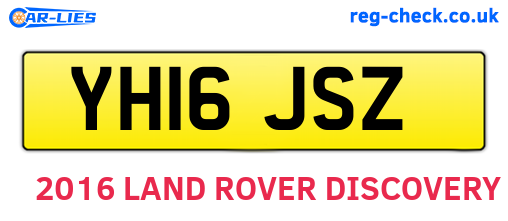 YH16JSZ are the vehicle registration plates.