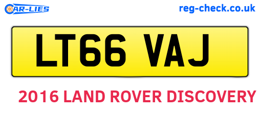 LT66VAJ are the vehicle registration plates.