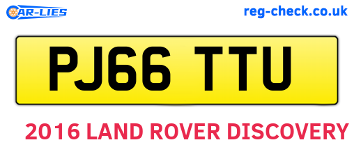 PJ66TTU are the vehicle registration plates.