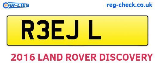 R3EJL are the vehicle registration plates.