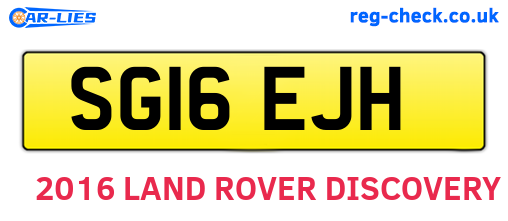 SG16EJH are the vehicle registration plates.